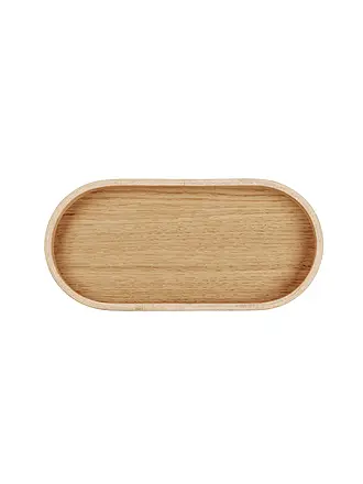 ASA SELECTION | Plateau en bois ovale 23x11cm Chêne Brun | hellbraun